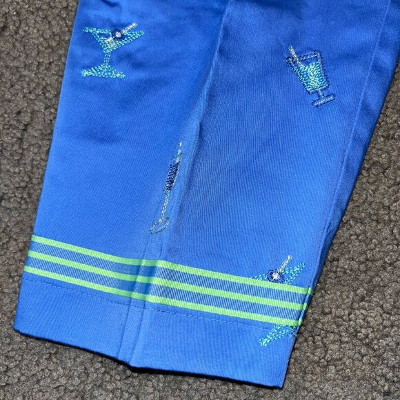 HOLLY LANE Cocktail Martini Cropped Pants Capris Petal Pushers - Royal Blue - 14 - Picture 4 of 14